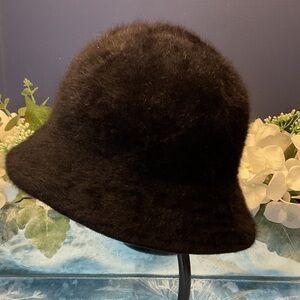 Vintage French Black Cloche Hat